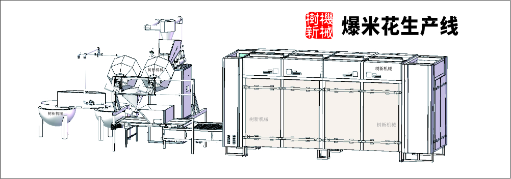 爆米花出產線表示圖